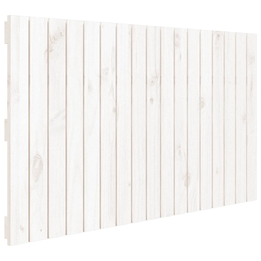Wall Headboard White 108x3x60 cm Solid Wood Pine