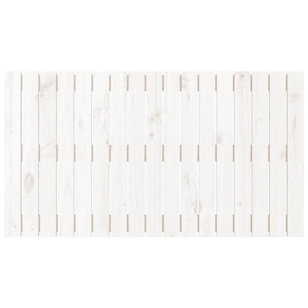 Wall Headboard White 108x3x60 cm Solid Wood Pine