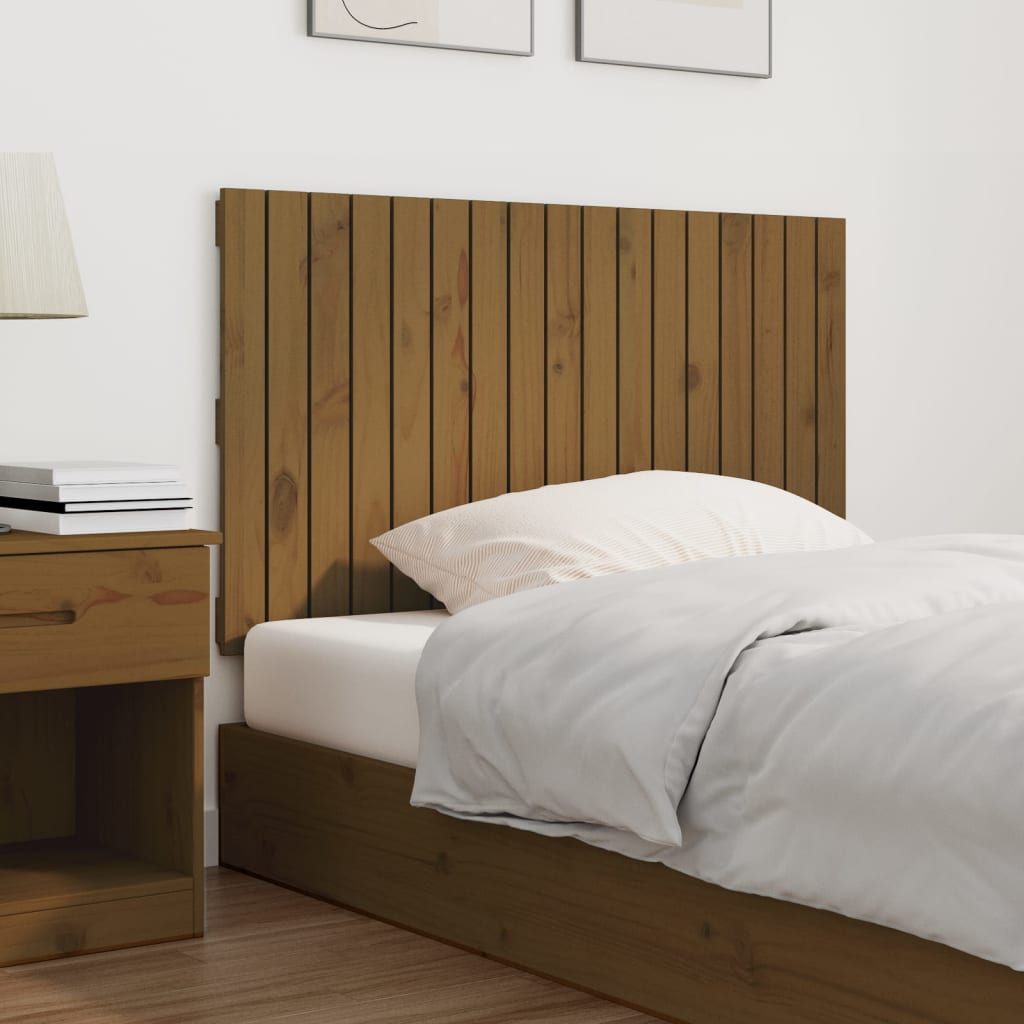 Wall Headboard Honey Brown 108x3x60 cm Solid Wood Pine