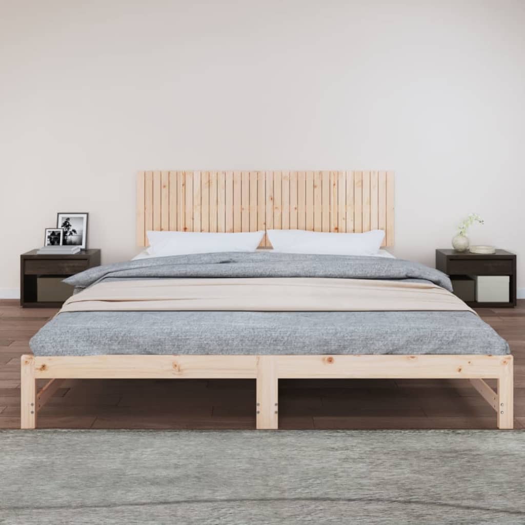 Wall Headboard 204x3x60 cm Solid Wood Pine
