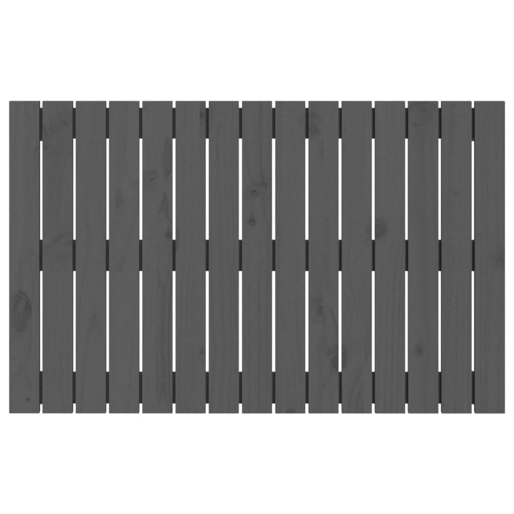 Wall Headboard Grey 95.5x3x60 cm Solid Wood Pine