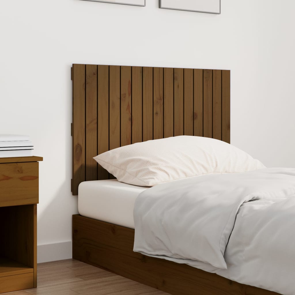 Wall Headboard Honey Brown 95.5x3x60 cm Solid Wood Pine