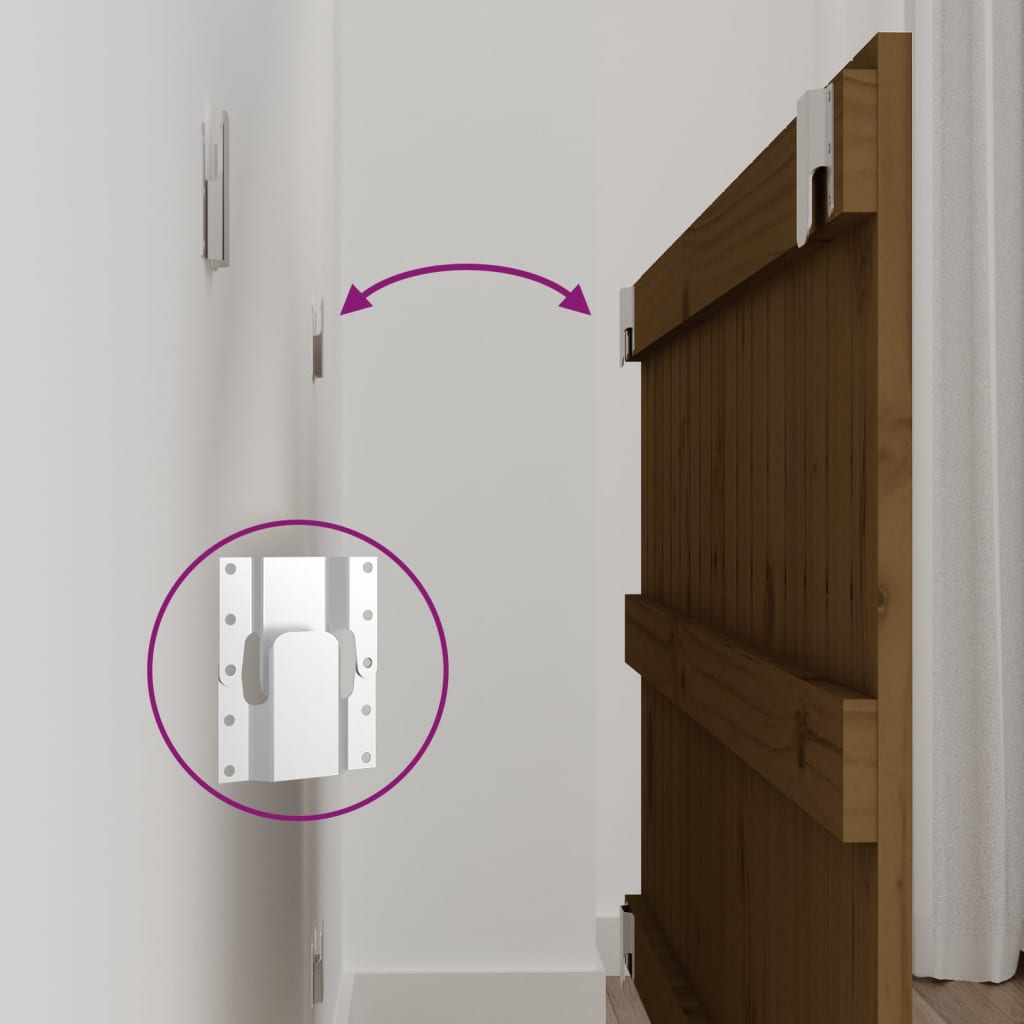 Wall Headboard Honey Brown 95.5x3x60 cm Solid Wood Pine