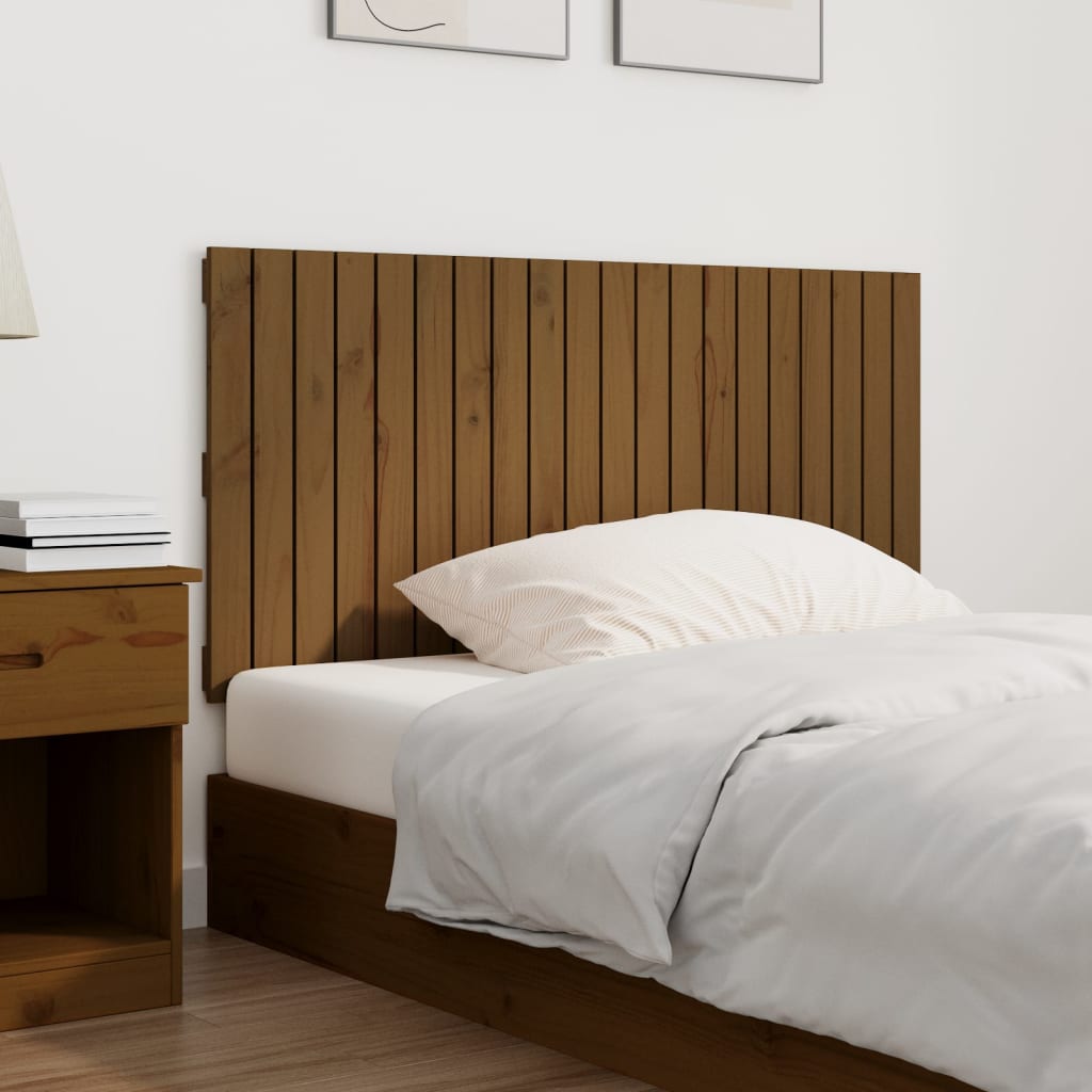 Wall Headboard Honey Brown 127.5x3x60 cm Solid Wood Pine