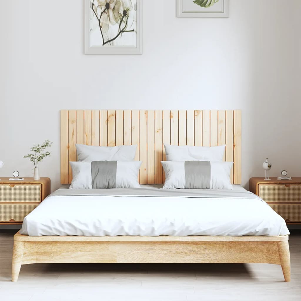 Wall Headboard 147x3x60 cm Solid Wood Pine