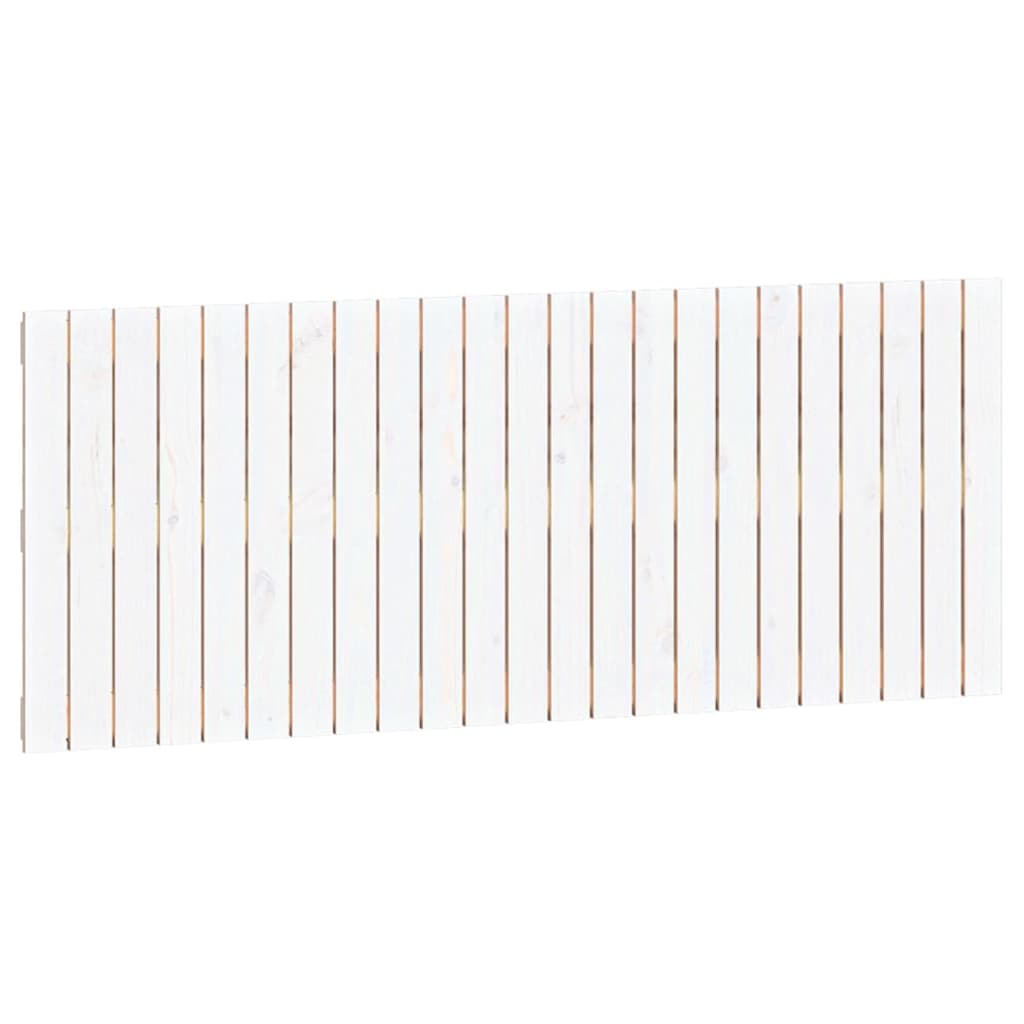 Wall Headboard White 147x3x60 cm Solid Wood Pine