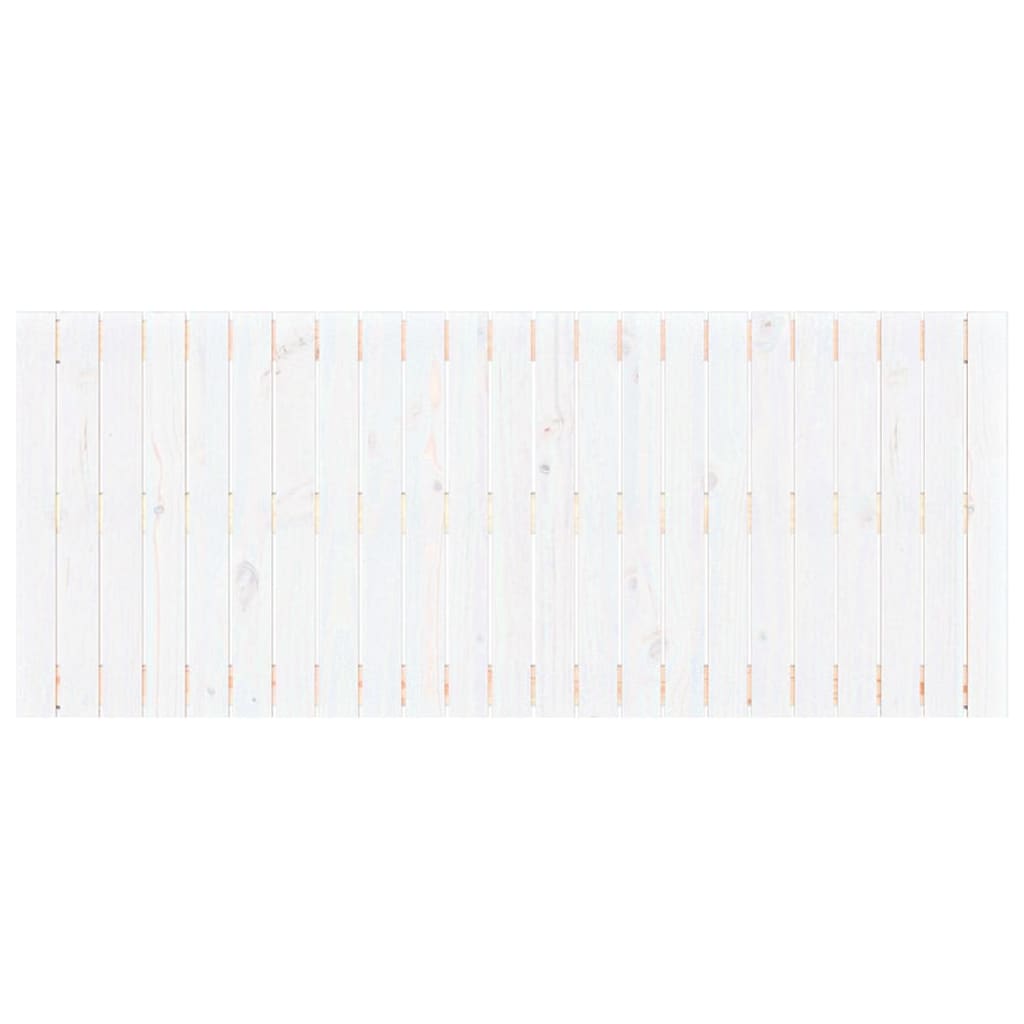 Wall Headboard White 147x3x60 cm Solid Wood Pine