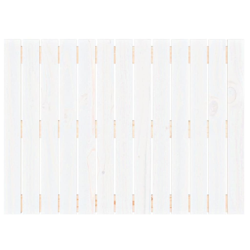 Wall Headboard White 82.5x3x60 cm Solid Wood Pine