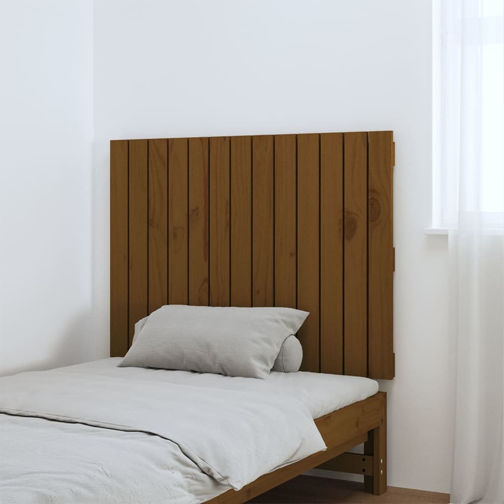 Wall Headboard Honey Brown 82.5x3x60 cm Solid Wood Pine