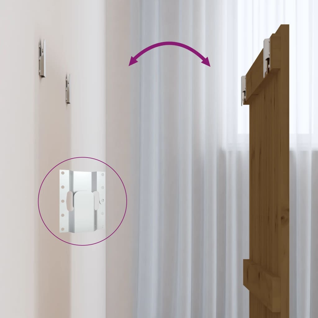 Wall Headboard Honey Brown 82.5x3x60 cm Solid Wood Pine