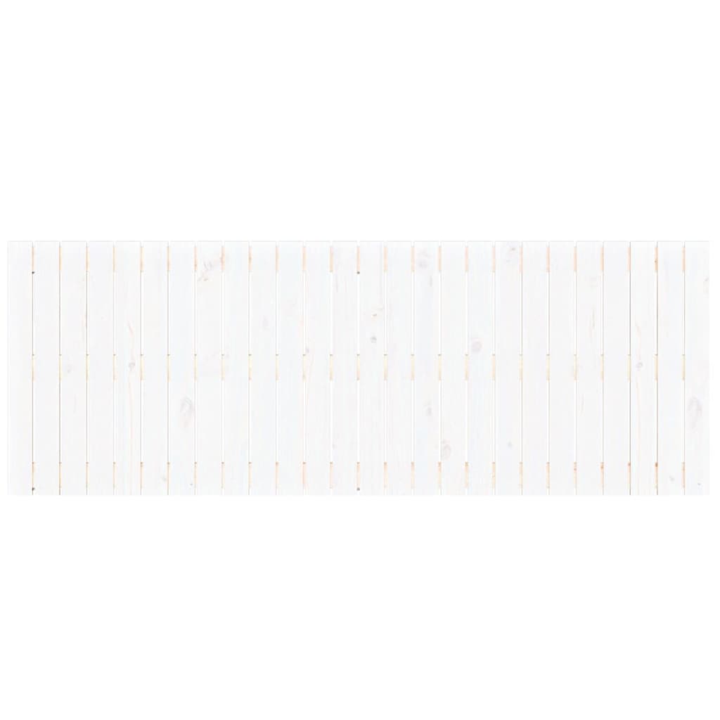 Wall Headboard White 166x3x60 cm Solid Wood Pine