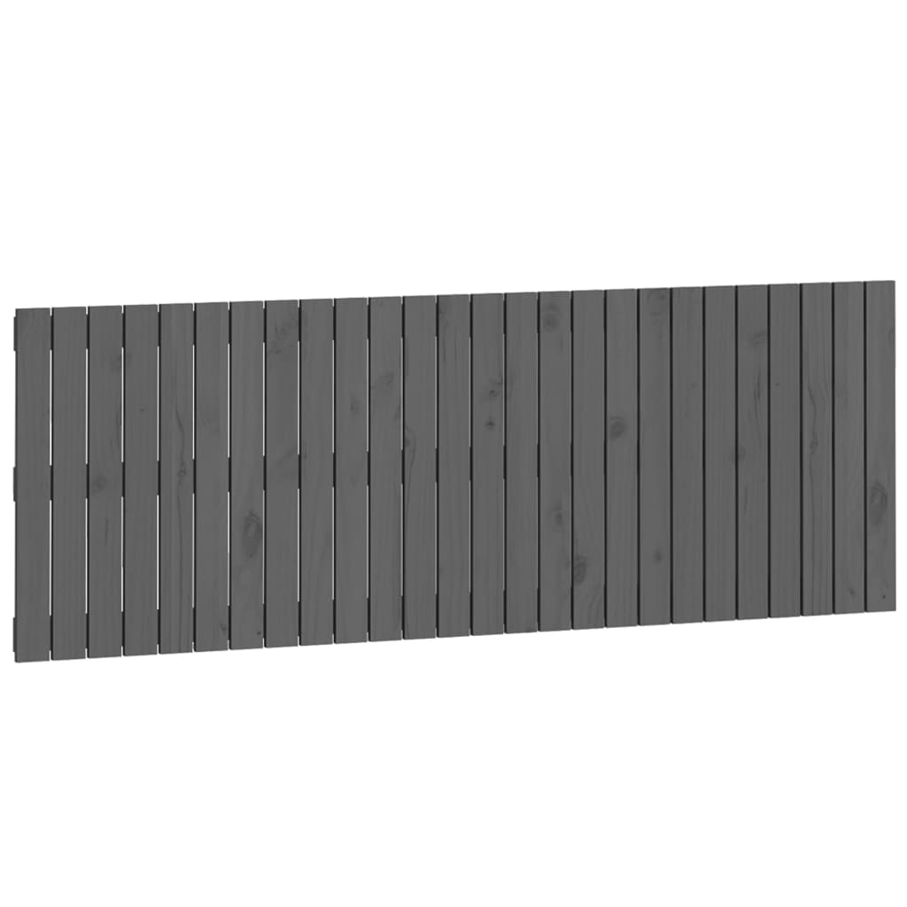 Wall Headboard Grey 166x3x60 cm Solid Wood Pine