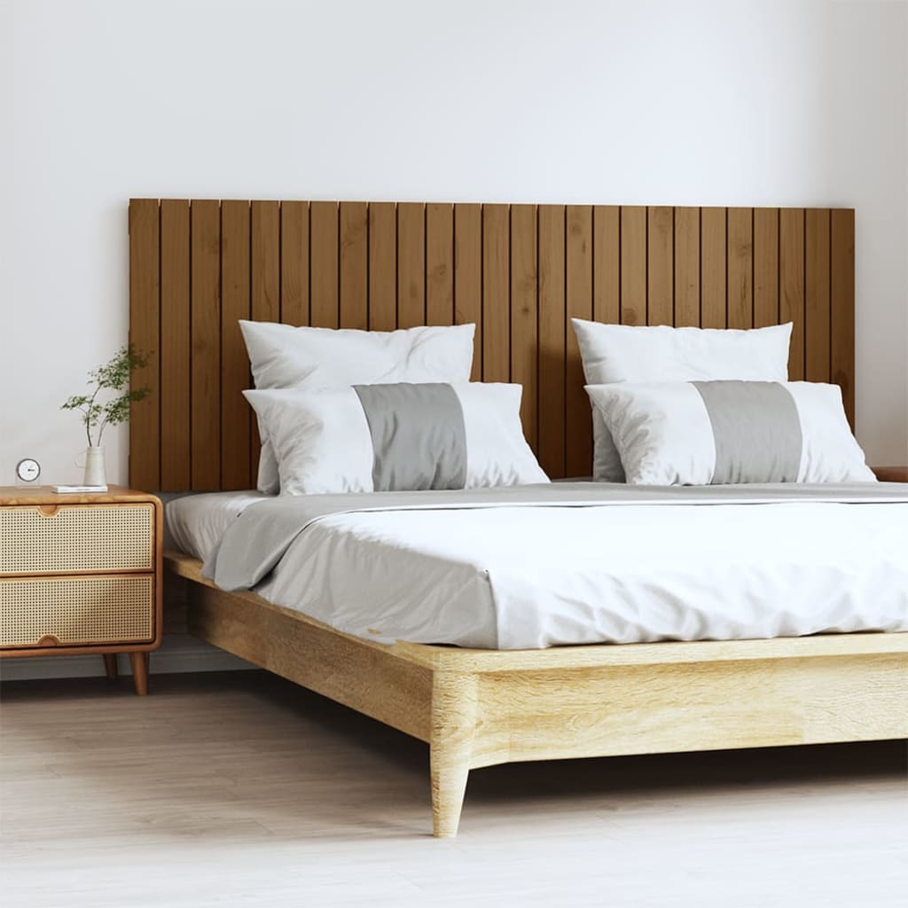 Wall Headboard Honey Brown 166x3x60 cm Solid Wood Pine