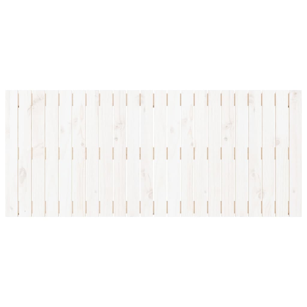 Wall Headboard White 140x3x60 cm Solid Wood Pine