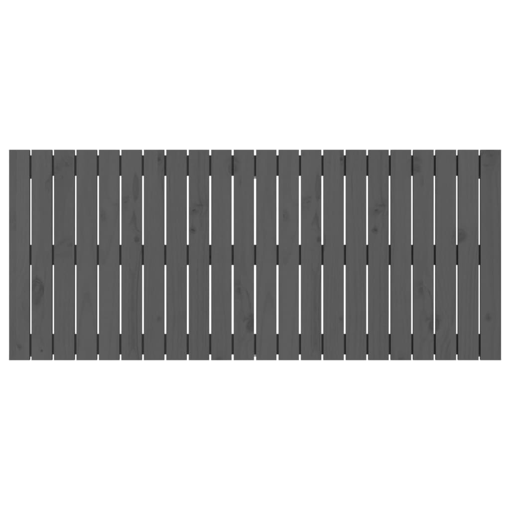 Wall Headboard Grey 140x3x60 cm Solid Wood Pine
