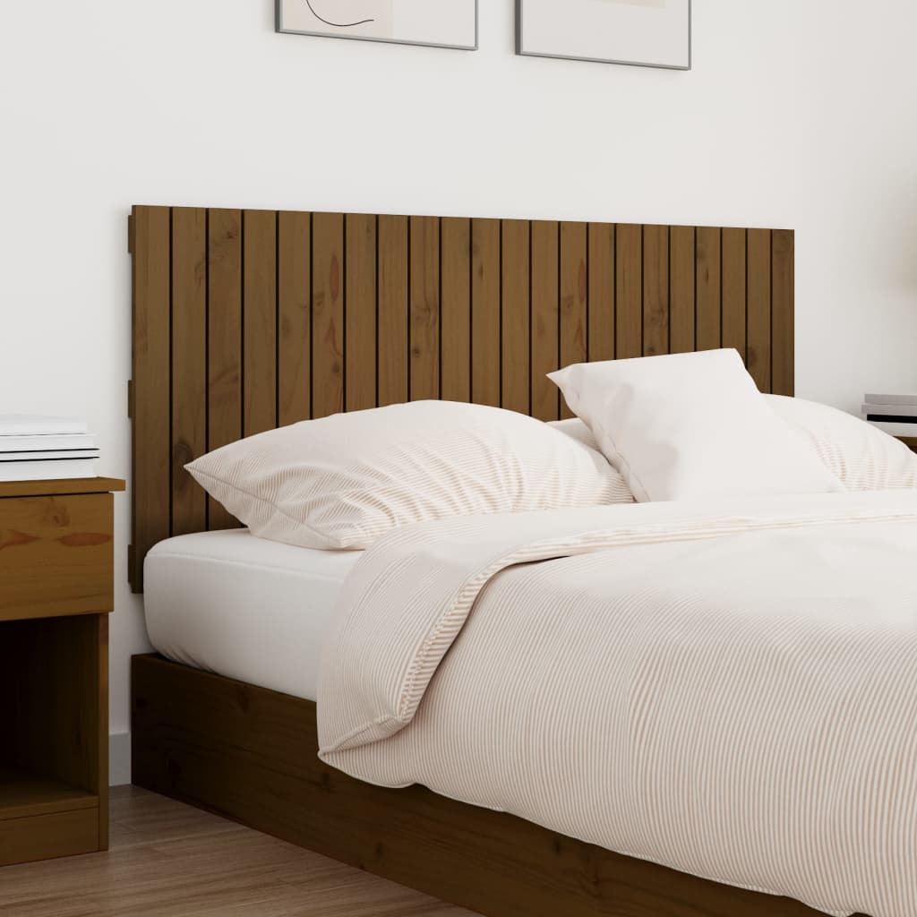 Wall Headboard Honey Brown 140x3x60 cm Solid Wood Pine