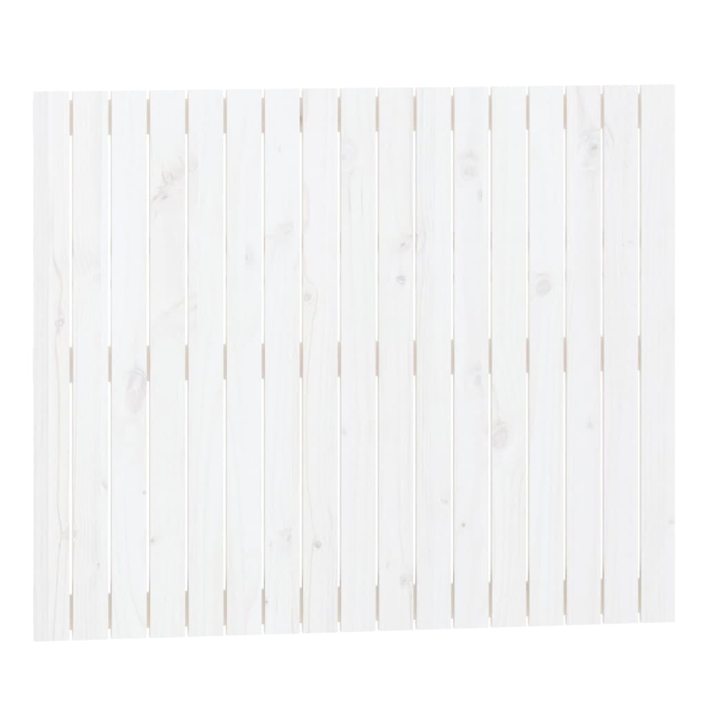 Wall Headboard White 108x3x90 cm Solid Wood Pine
