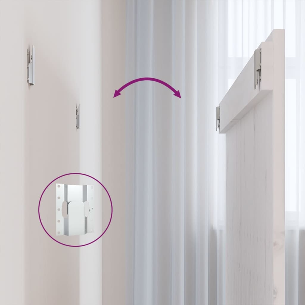 Wall Headboard White 108x3x90 cm Solid Wood Pine