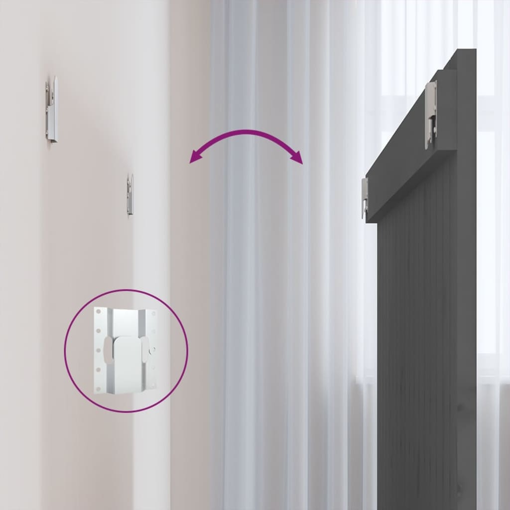 Wall Headboard Grey 108x3x90 cm Solid Wood Pine