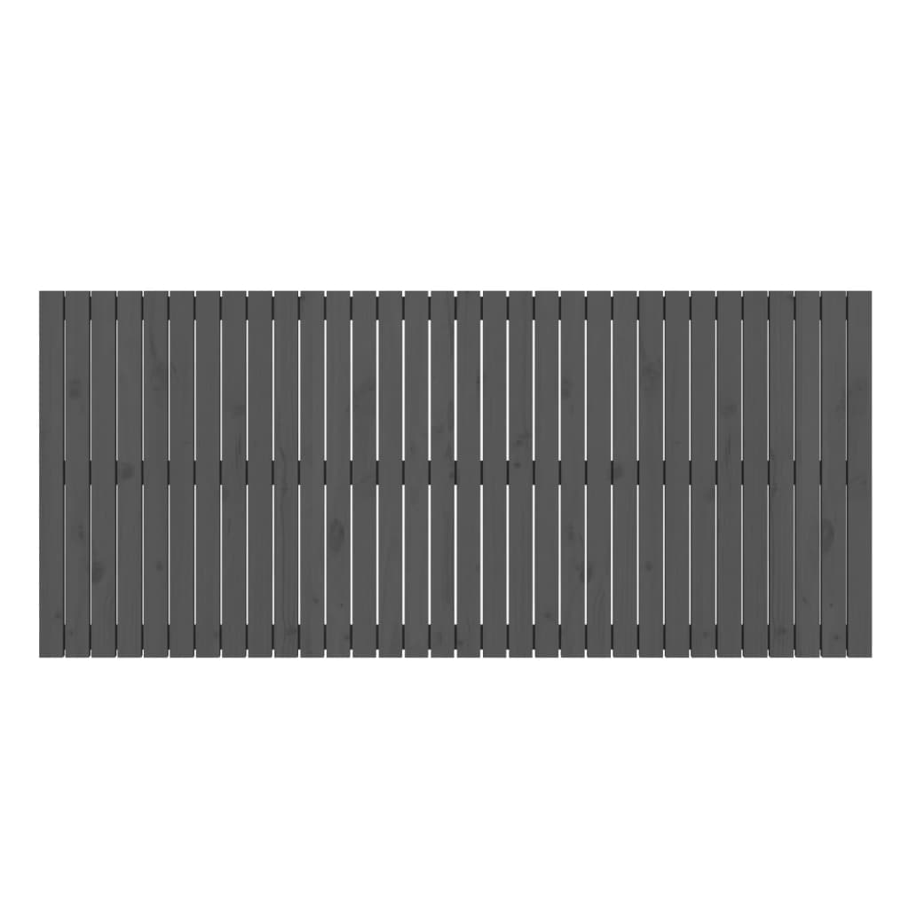 Wall Headboard Grey 204x3x90 cm Solid Wood Pine