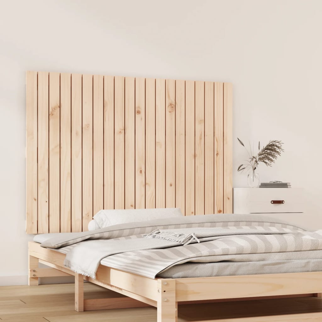 Wall Headboard 127.5x3x90 cm Solid Wood Pine