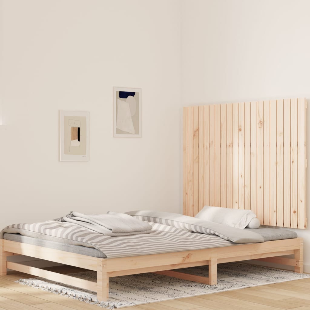 Wall Headboard 127.5x3x90 cm Solid Wood Pine