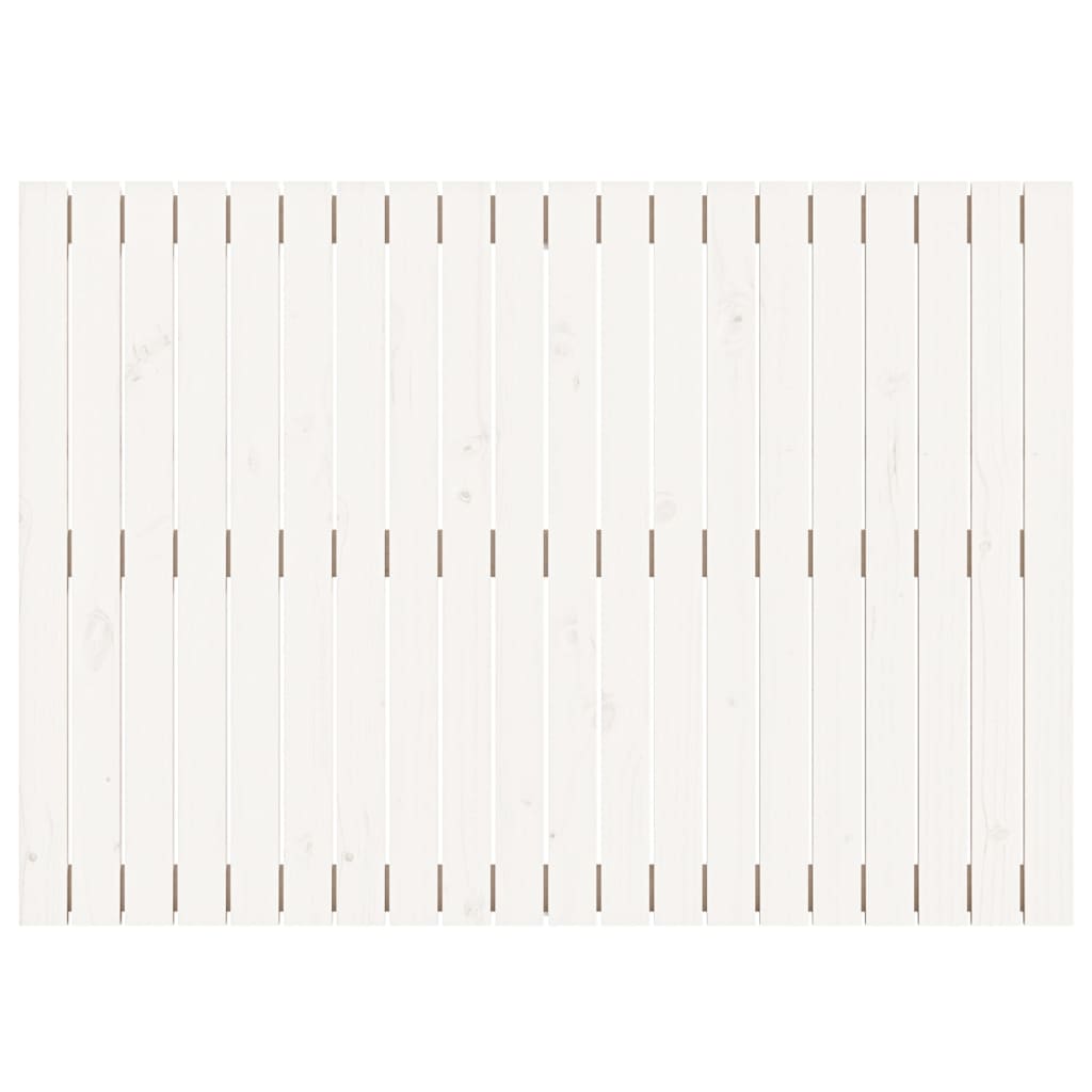 Wall Headboard White 127.5x3x90 cm Solid Wood Pine