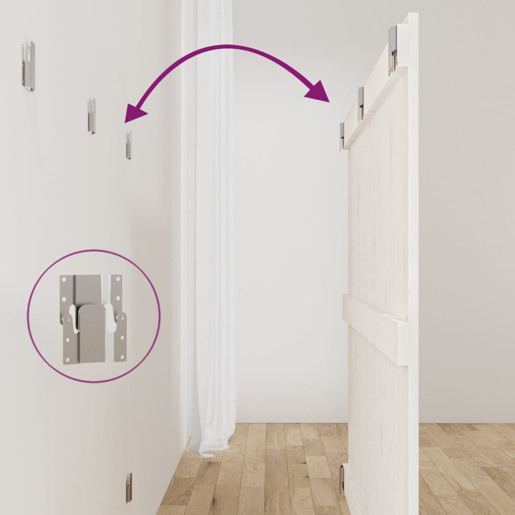 Wall Headboard White 127.5x3x90 cm Solid Wood Pine