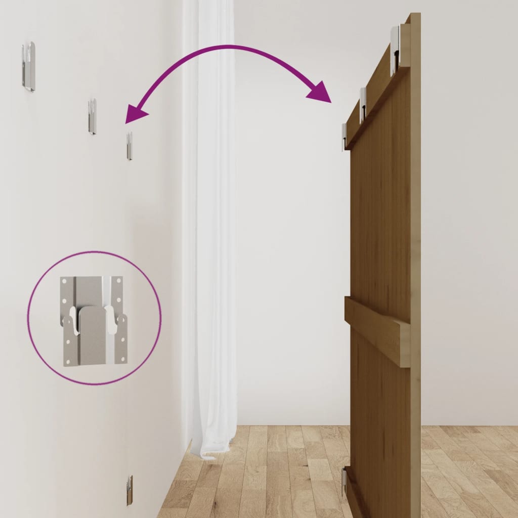 Wall Headboard Honey Brown 127.5x3x90 cm Solid Wood Pine