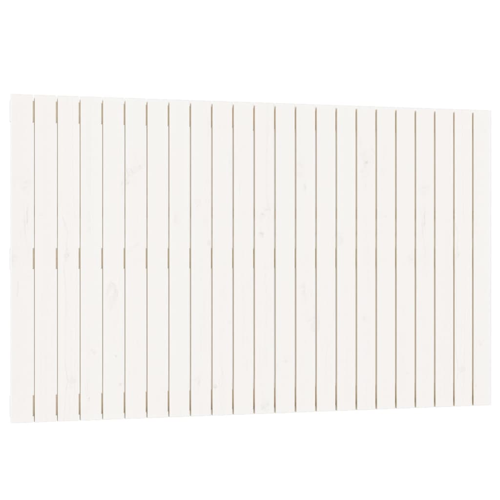 Wall Headboard White 147x3x90 cm Solid Wood Pine
