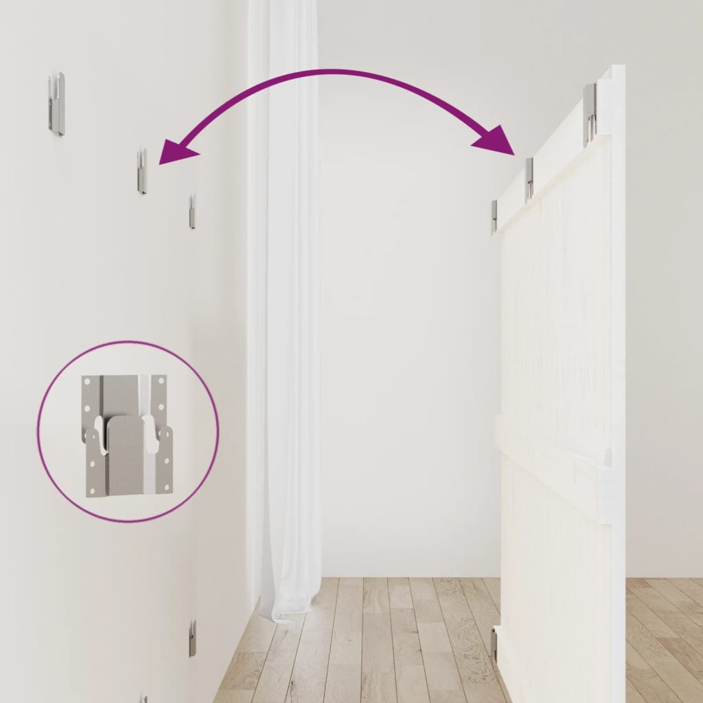 Wall Headboard White 147x3x90 cm Solid Wood Pine