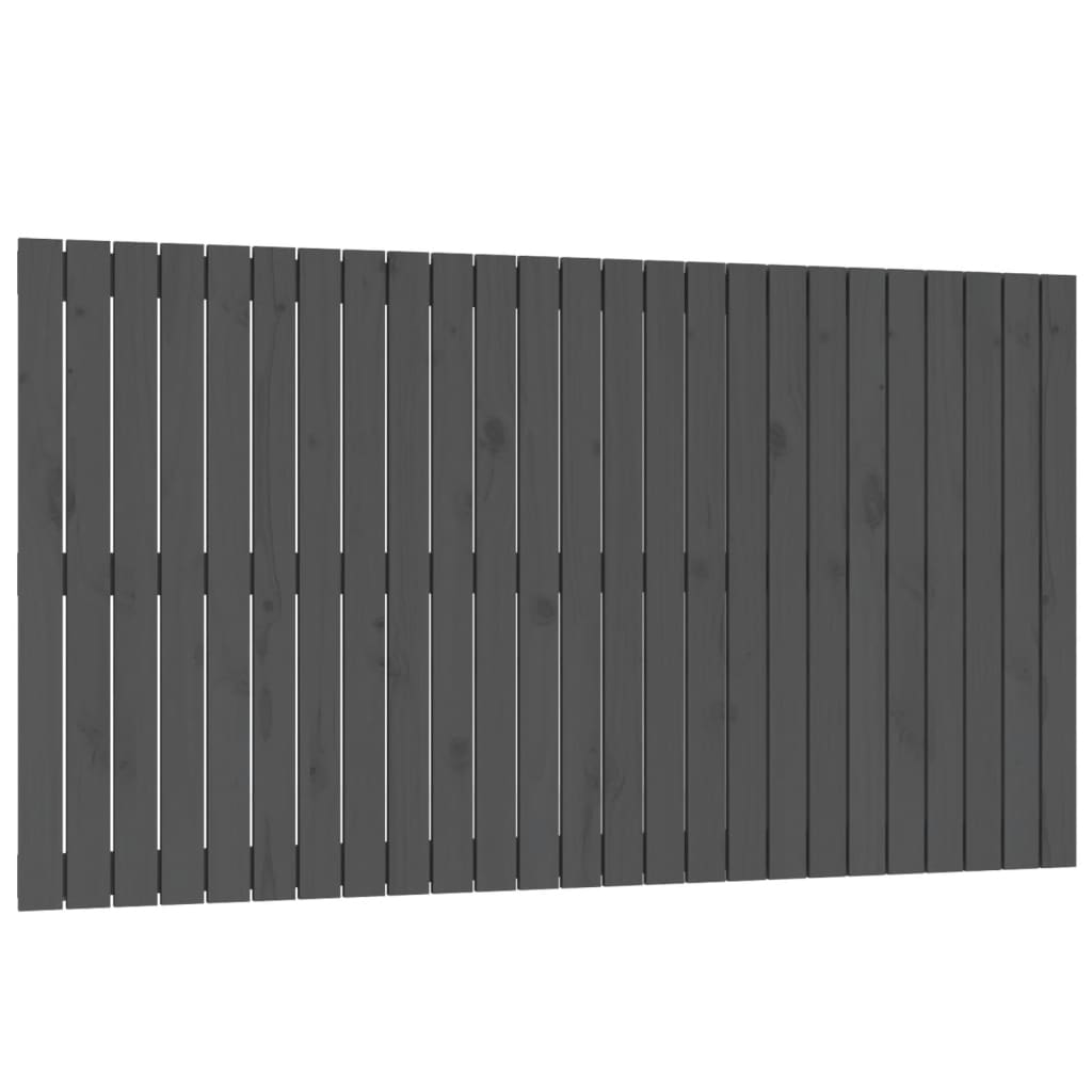 Wall Headboard Grey 159.5x3x90 cm Solid Wood Pine
