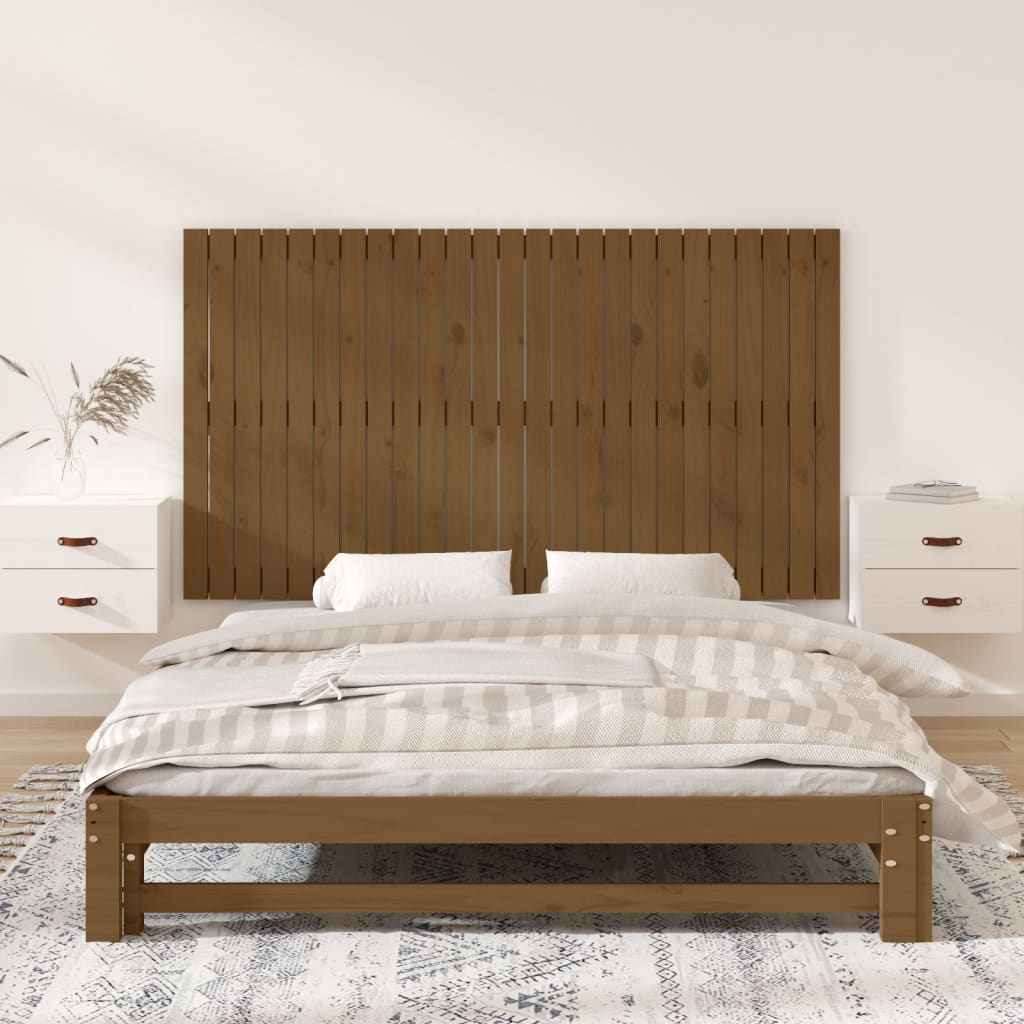 Wall Headboard Honey Brown 159.5x3x90 cm Solid Wood Pine