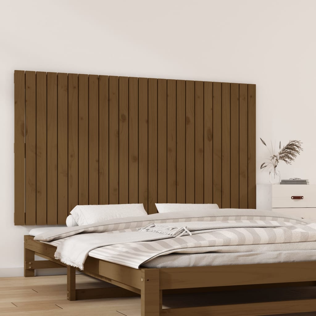 Wall Headboard Honey Brown 159.5x3x90 cm Solid Wood Pine