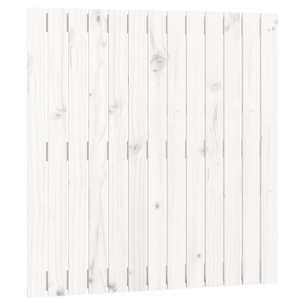 Wall Headboard White 82.5x3x90 cm Solid Wood Pine