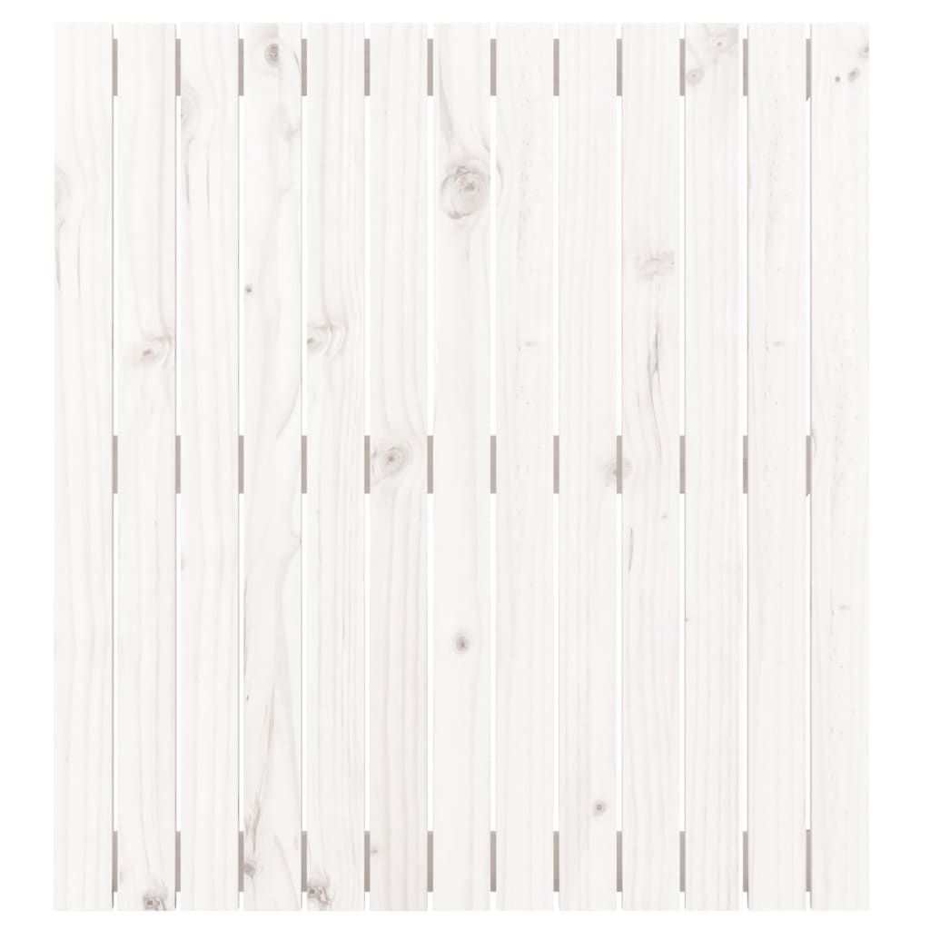 Wall Headboard White 82.5x3x90 cm Solid Wood Pine