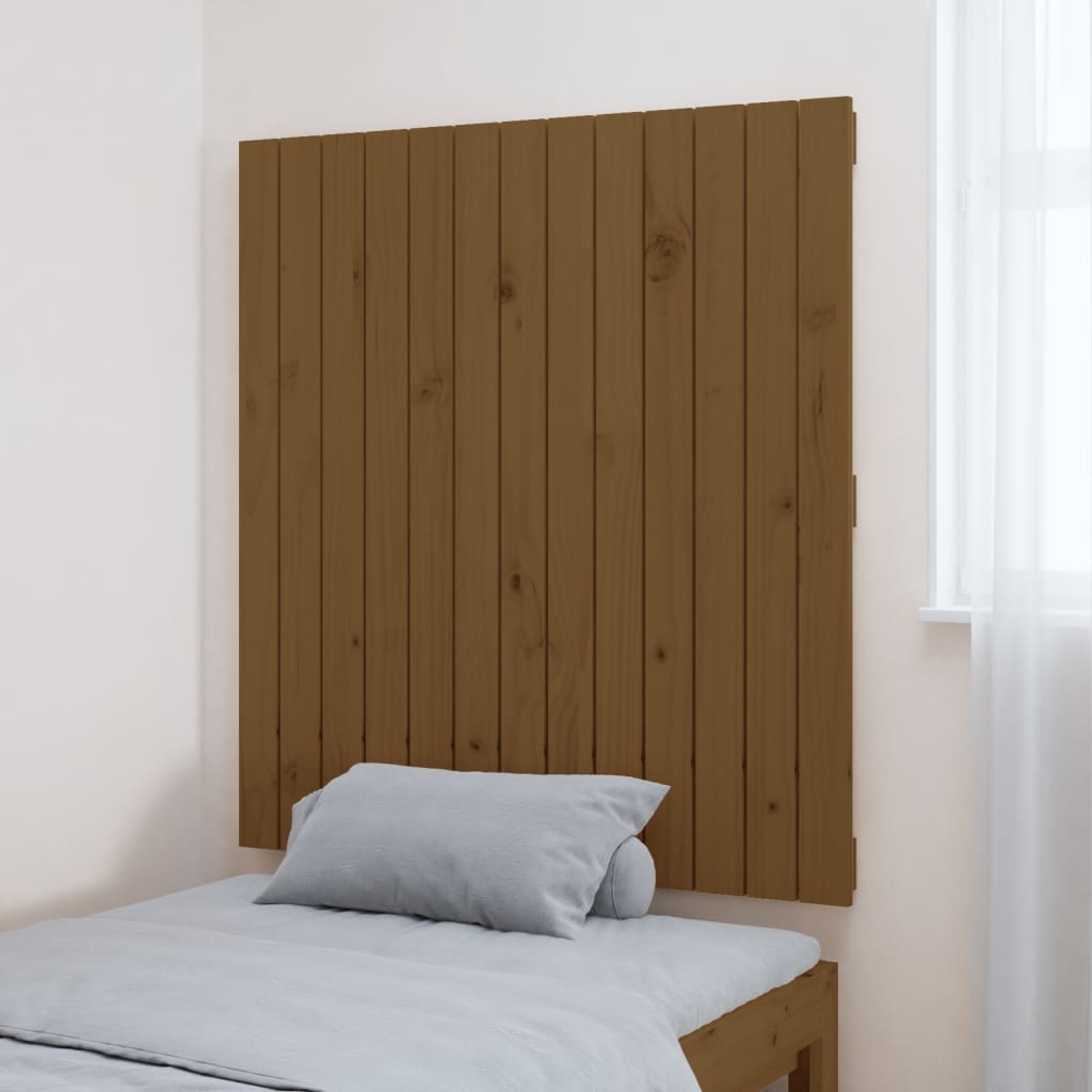Wall Headboard Honey Brown 82.5x3x90 cm Solid Wood Pine