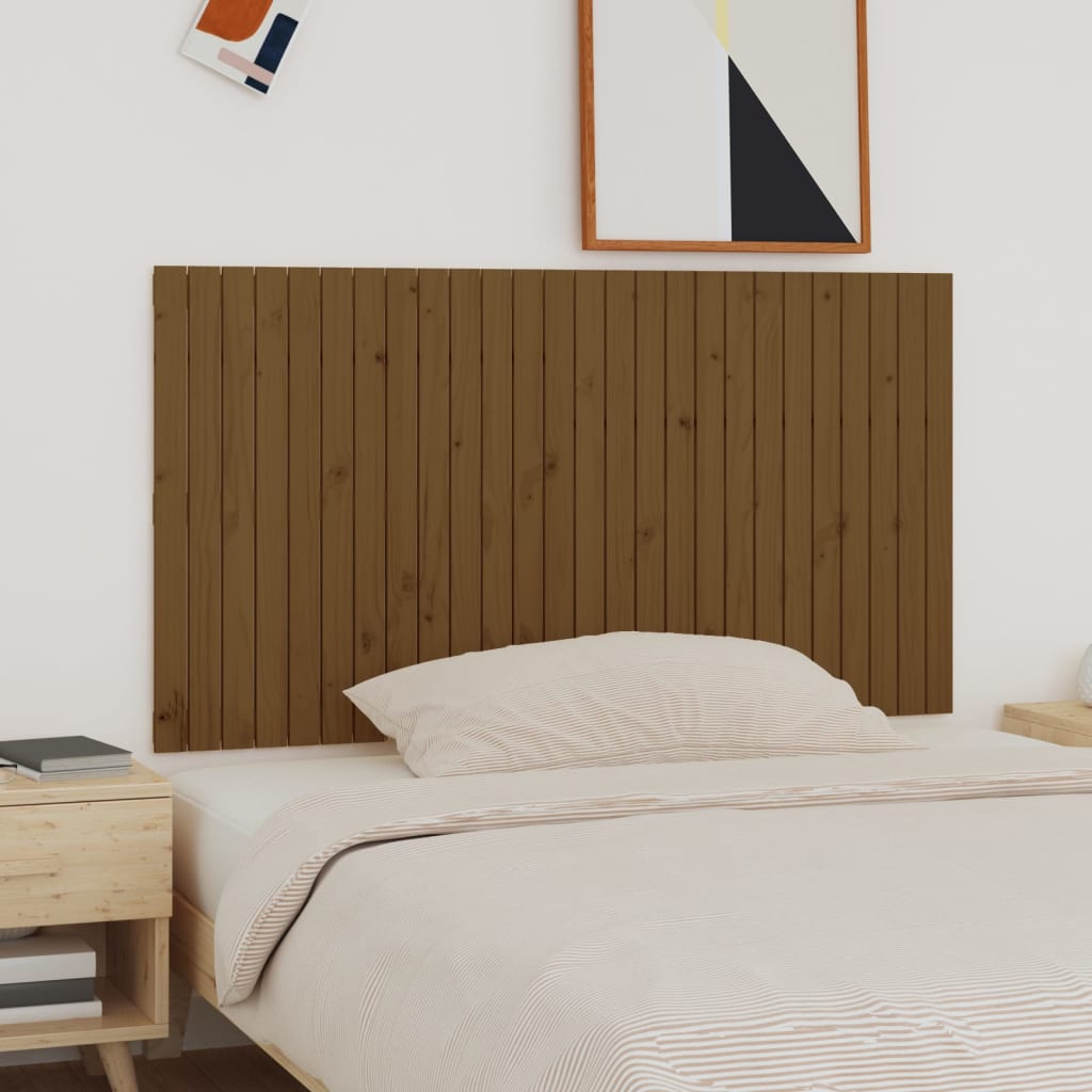Wall Headboard Honey Brown 166x3x90 cm Solid Wood Pine