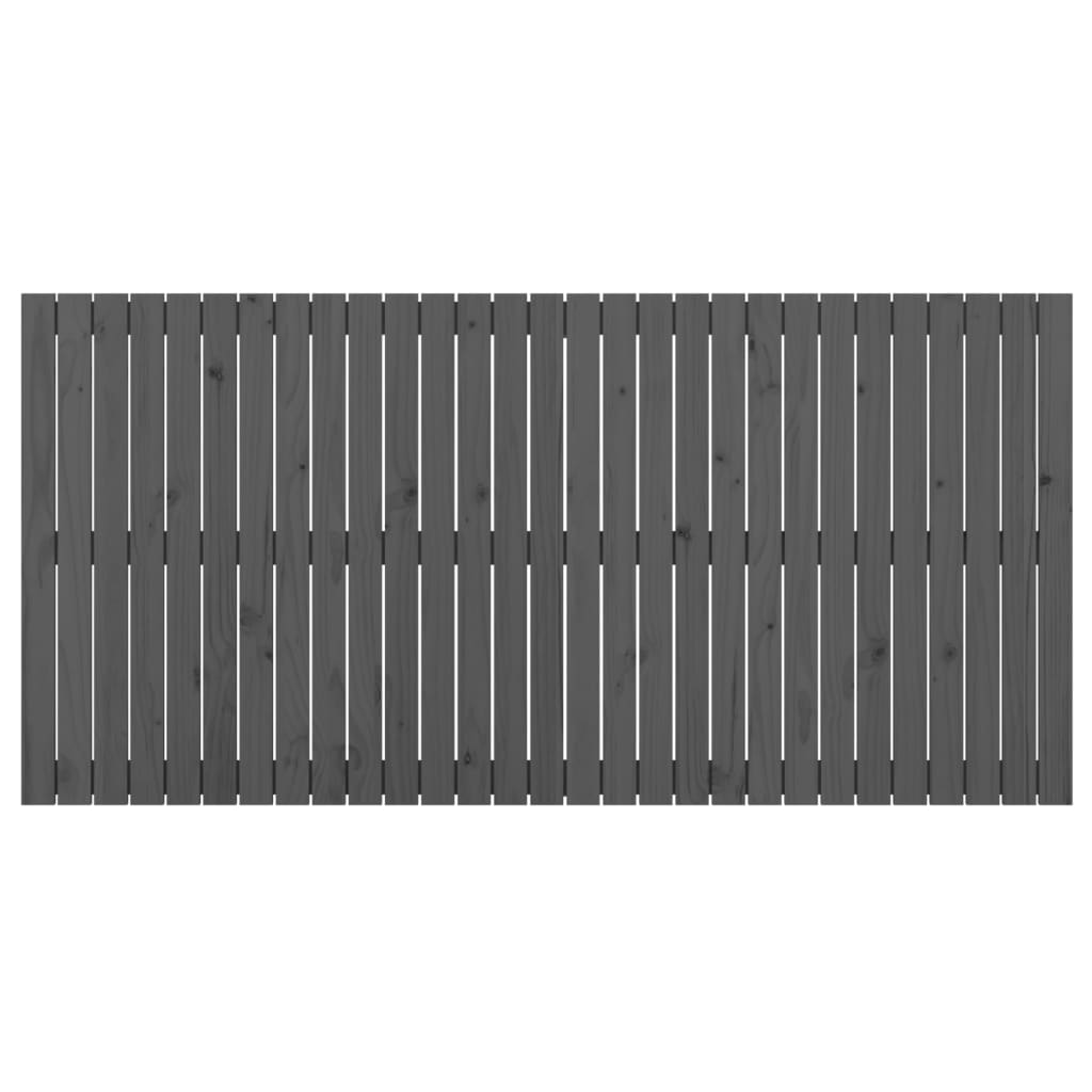 Wall Headboard Grey 185x3x90 cm Solid Wood Pine