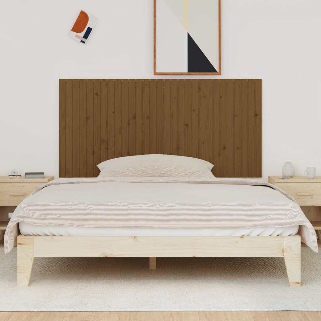 Wall Headboard Honey Brown 185x3x90 cm Solid Wood Pine