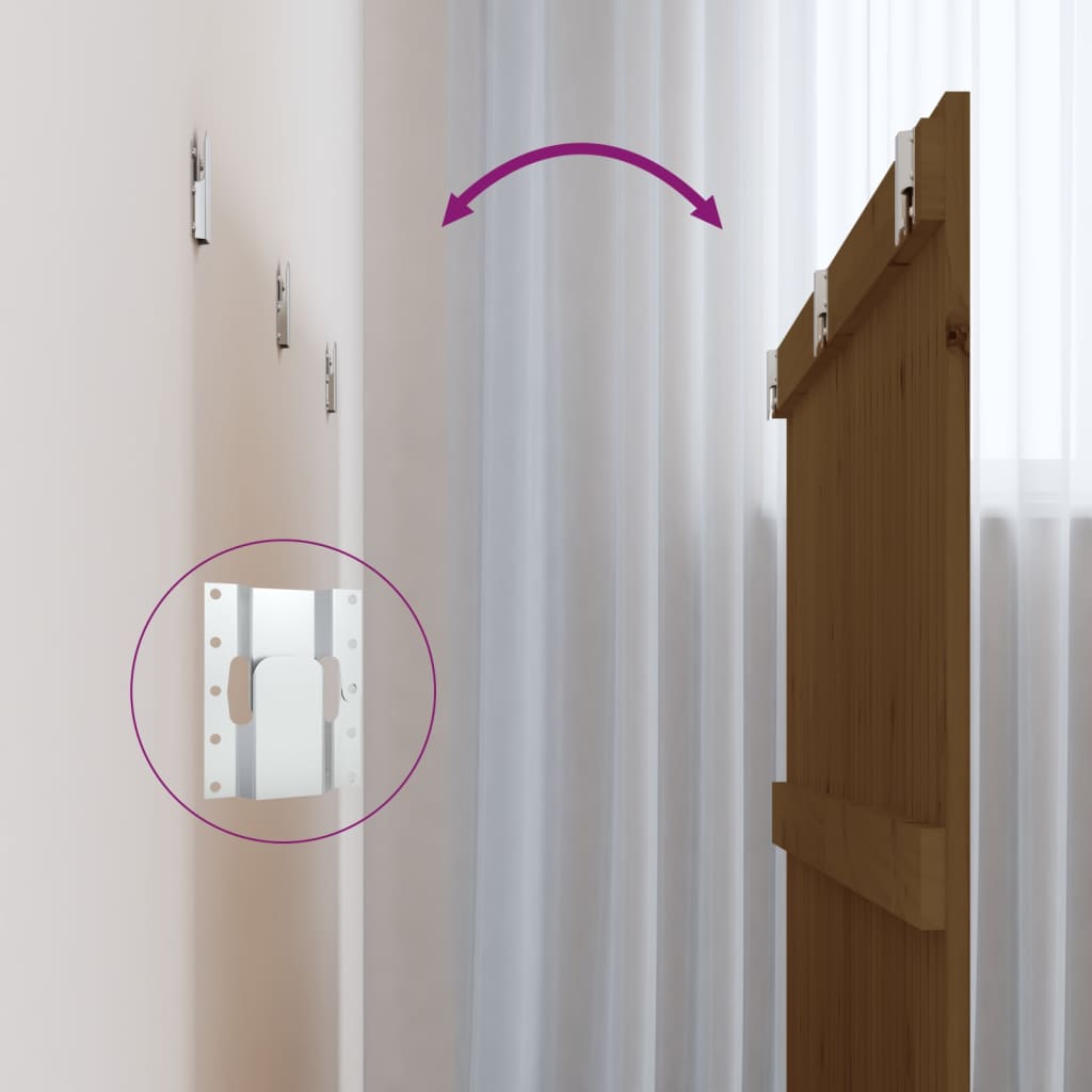 Wall Headboard Honey Brown 185x3x90 cm Solid Wood Pine