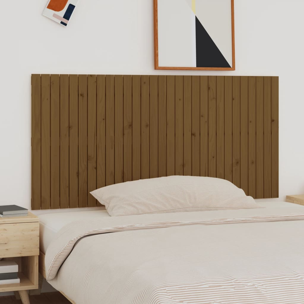 Wall Headboard Honey Brown 185x3x90 cm Solid Wood Pine