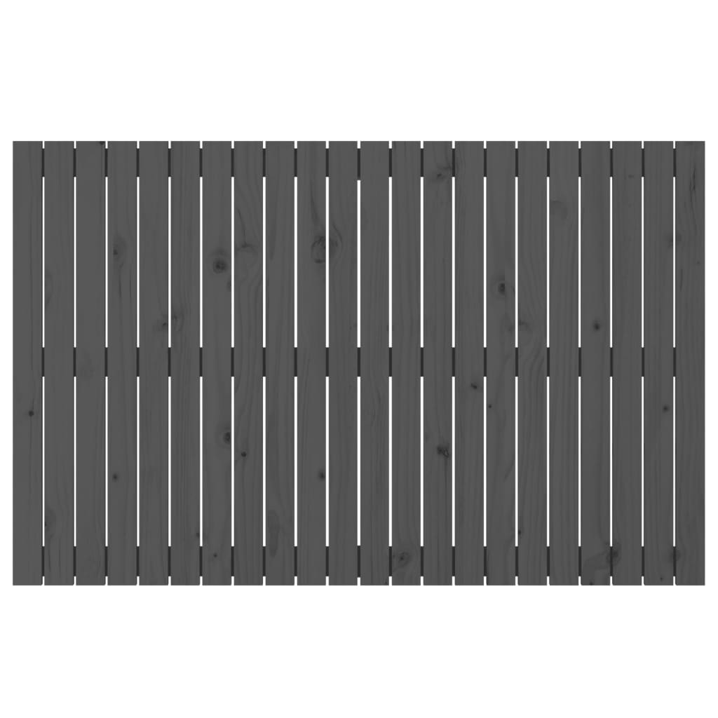 Wall Headboard Grey 140x3x90 cm Solid Wood Pine