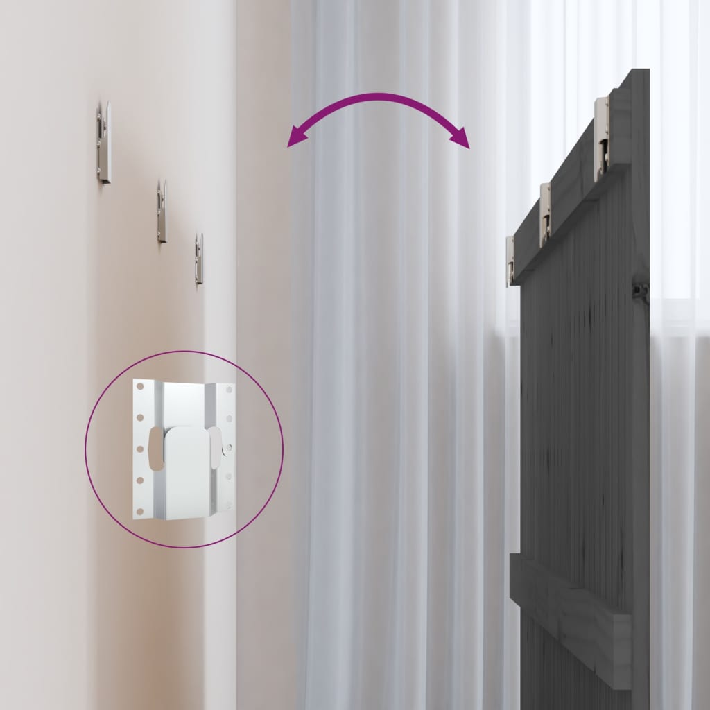 Wall Headboard Grey 140x3x90 cm Solid Wood Pine