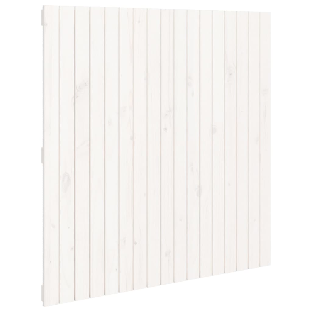 Wall Headboard White 108x3x110 cm Solid Wood Pine