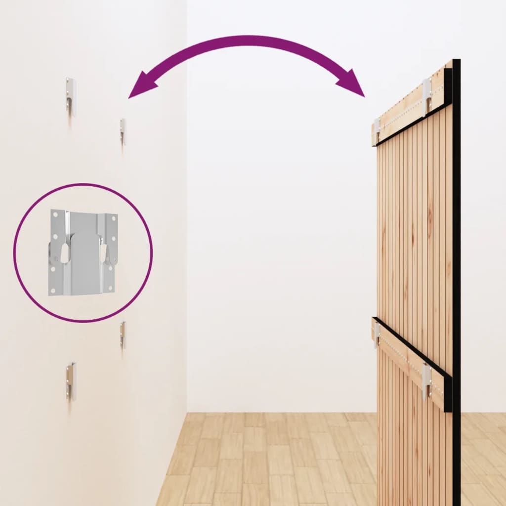 Wall Headboard Black 108x3x110 cm Solid Wood Pine