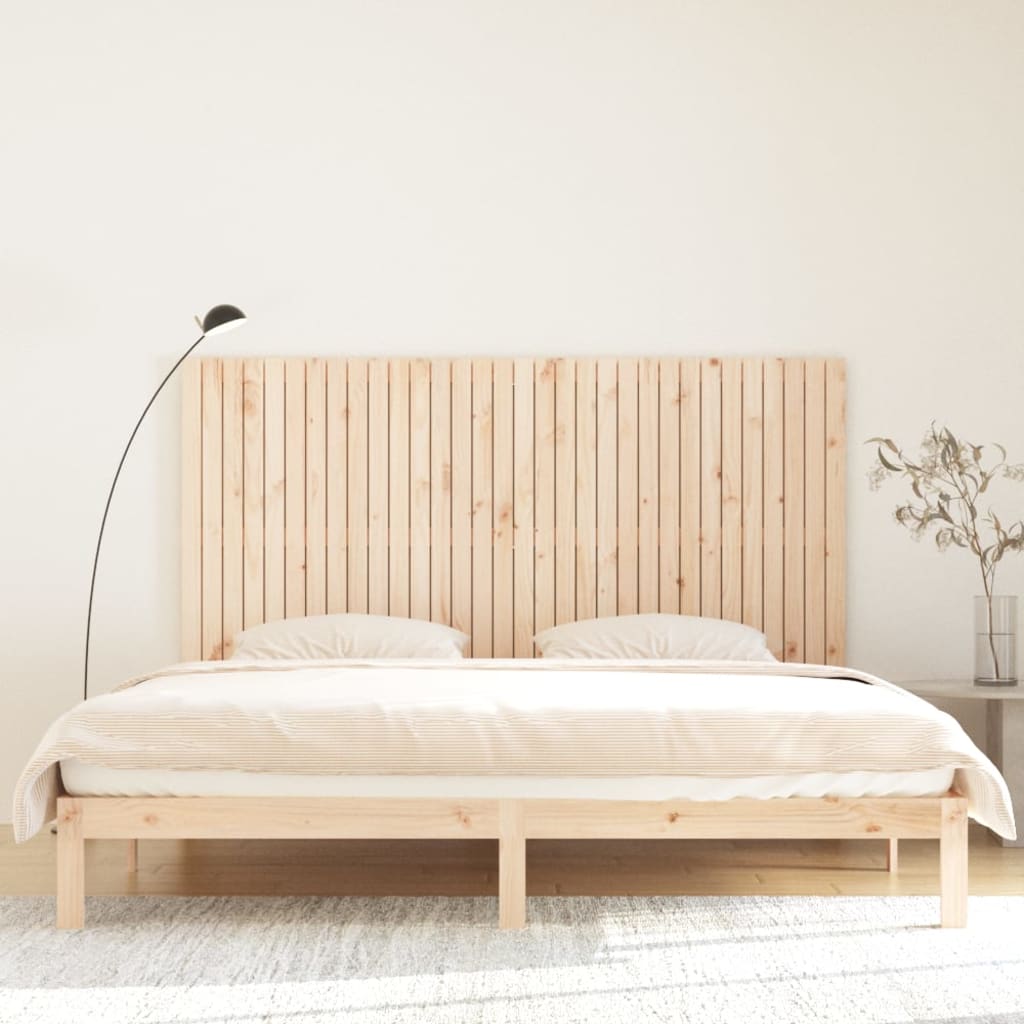 Wall Headboard 204x3x110 cm Solid Wood Pine