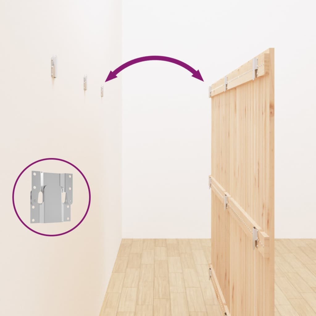 Wall Headboard 204x3x110 cm Solid Wood Pine