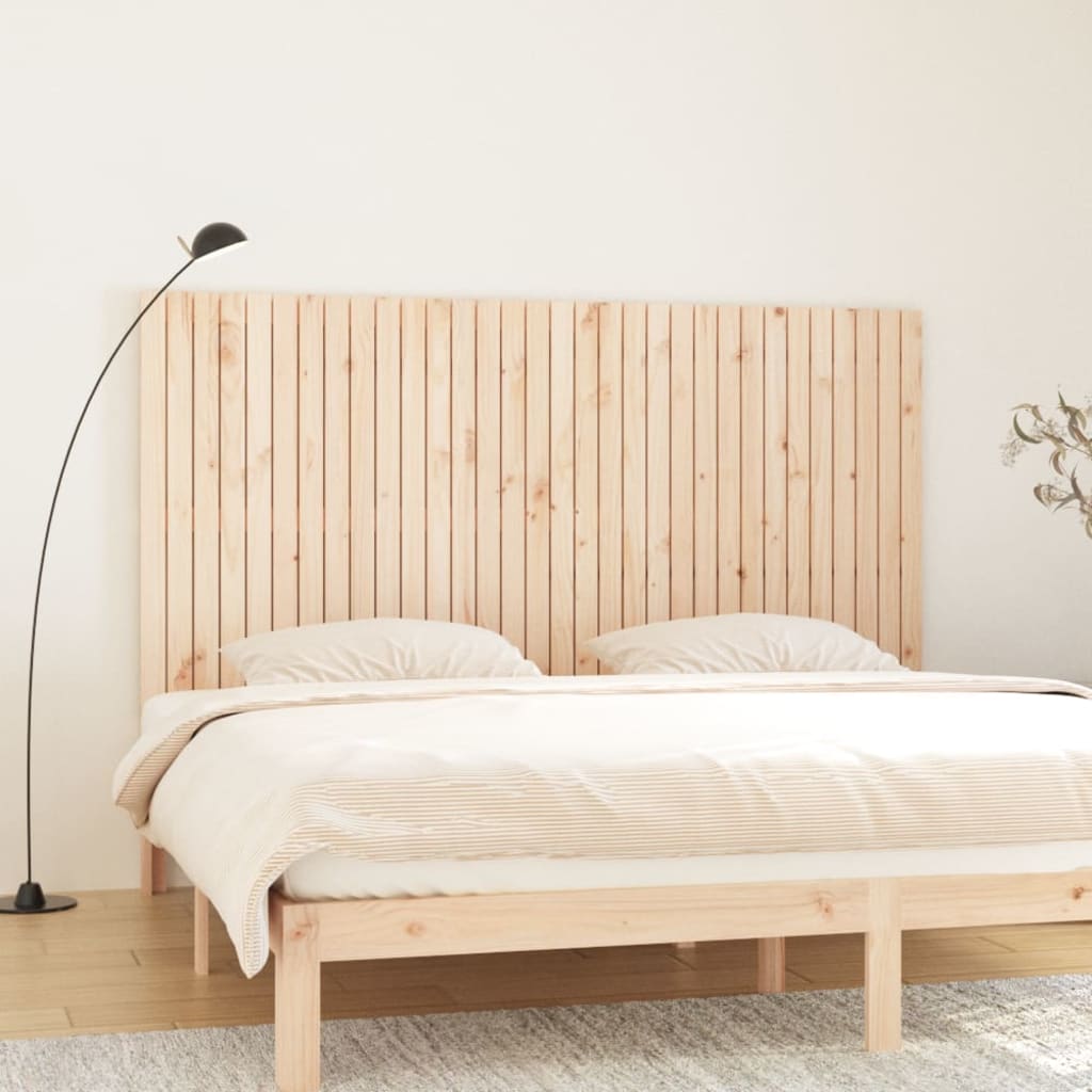 Wall Headboard 204x3x110 cm Solid Wood Pine
