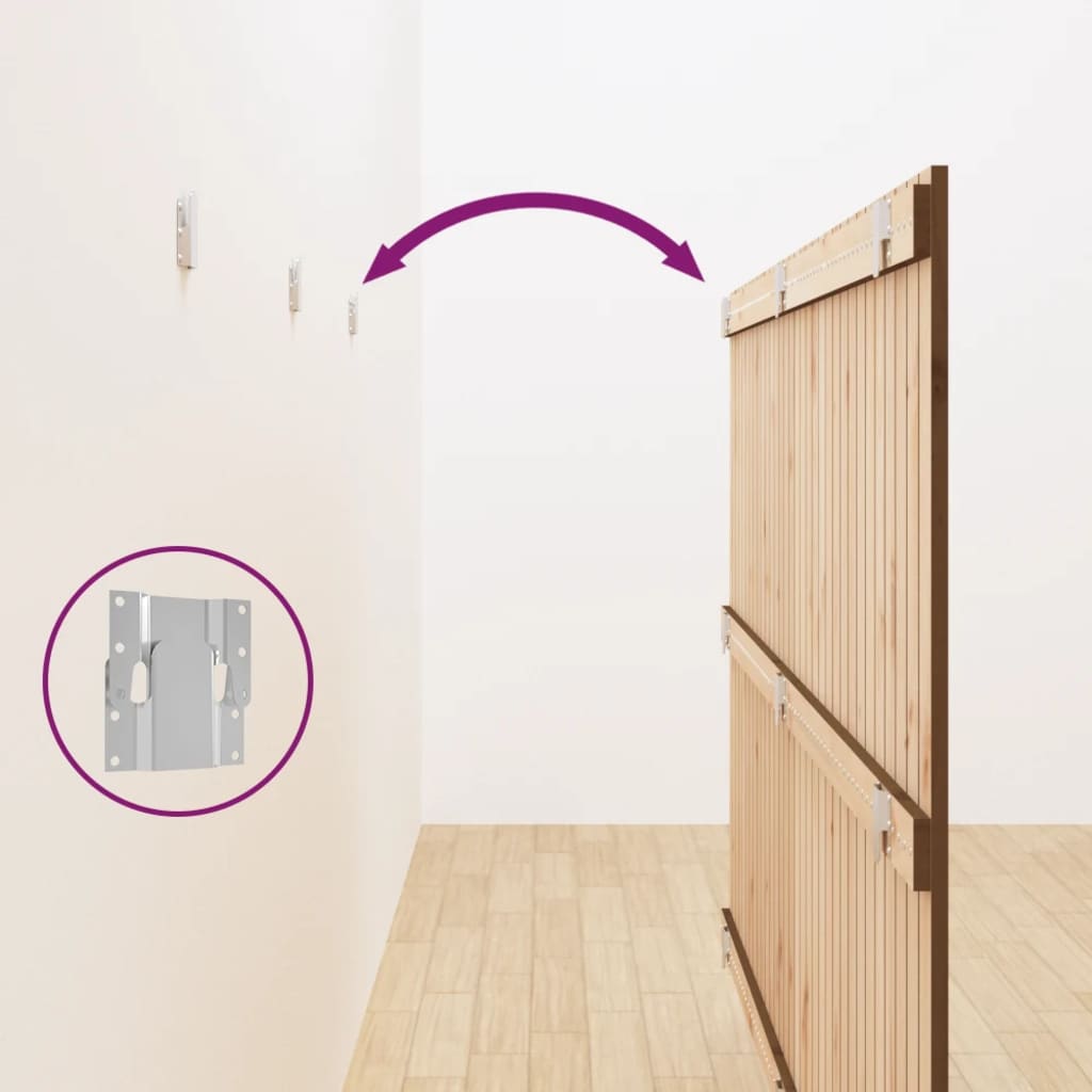 Wall Headboard Honey Brown 204x3x110 cm Solid Wood Pine